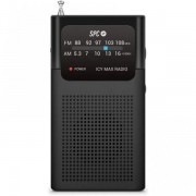 SPC Icy Max Radio Portatil Analogica FM/AM - Entrada Jack 3.5mm - Antena Telescopica - Alimentacion con Pilas - Color Negro