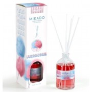 Prady Ambientador Mikado Algodon de Azucar - Frasco de Cristal 100ml y Varitas Difusoras