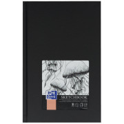 Oxford Artbooks A5 Tapa Extradura Cuaderno Cosido Esbozo - Tamaño A5 - Tapa Dura - Cuaderno Cosido - 96 Hojas de 100gr - Color Negro