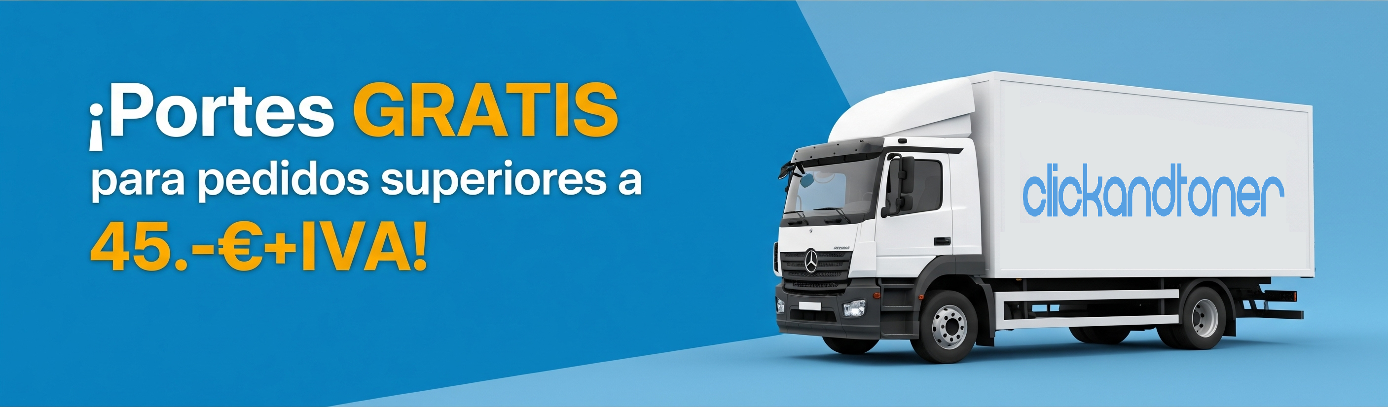 Portes gratis para pedidos superiores a 45.-€+IVA